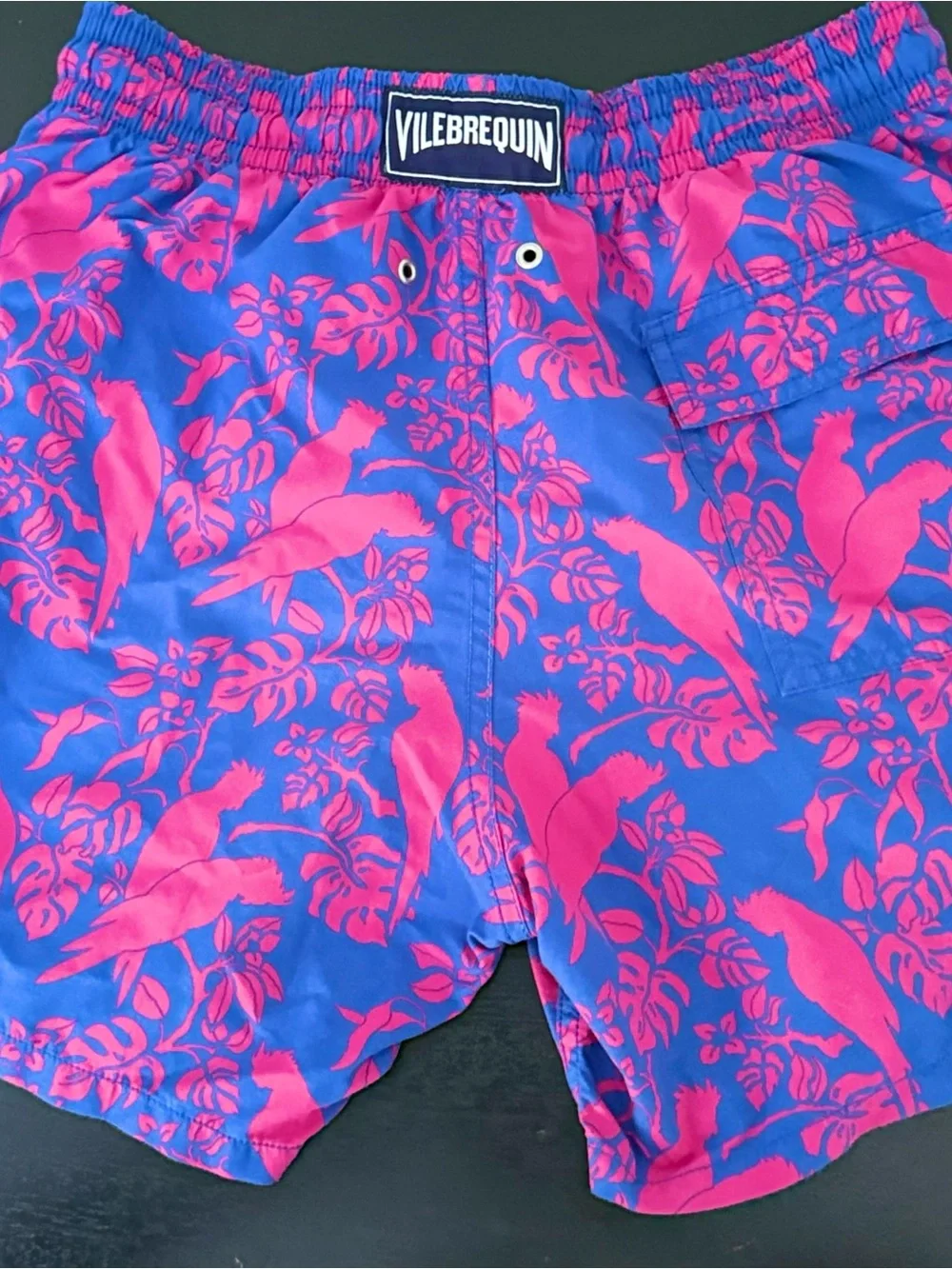 Vilebrequin Blue & Pink Floral Men's Swim Shorts